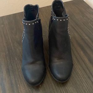 Black booties- with heel.